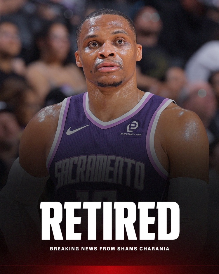 威斯布鲁克宣布退役 结束18年NBA生涯